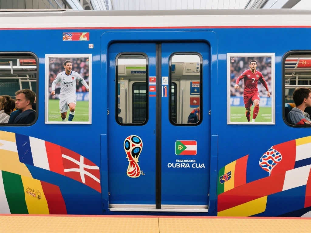 体彩主题地铁列车上线,世界杯氛围浓厚 体彩主题地铁列车上线,世界杯氛围浓厚